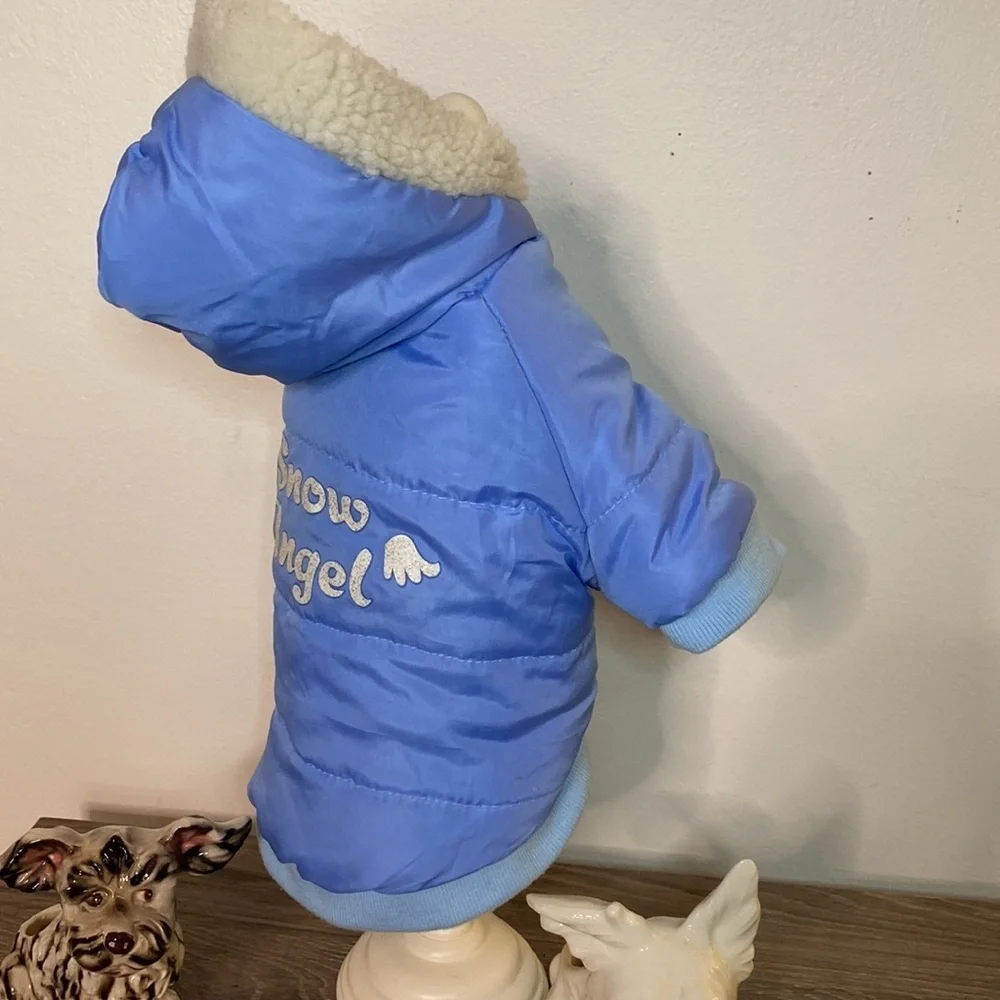 SNOW ANGEL Power Blue Puffer Dog Jacket Sz. M